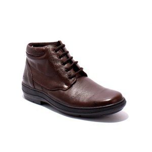 "Number One" 7740 Brown Leather Lace-Up Wide Comfort Men Shoe Boot
